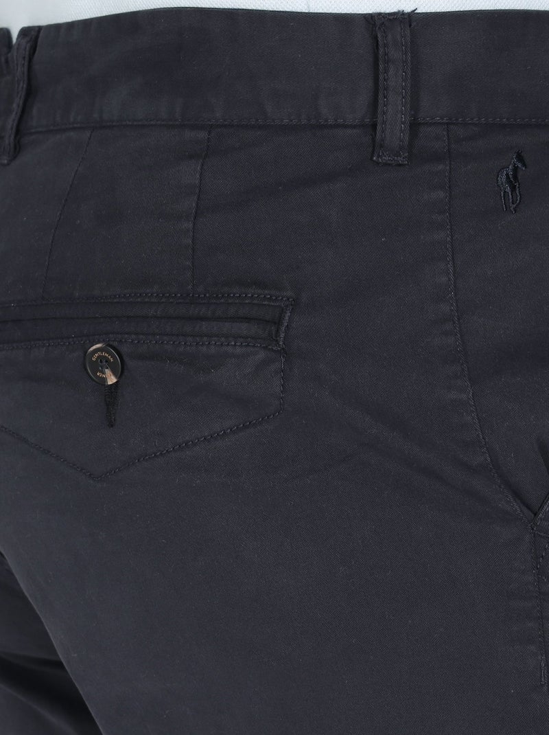 Gentleman Farmer - Short chino coupe regular en coton VLAD Bleu marine - Kiabi