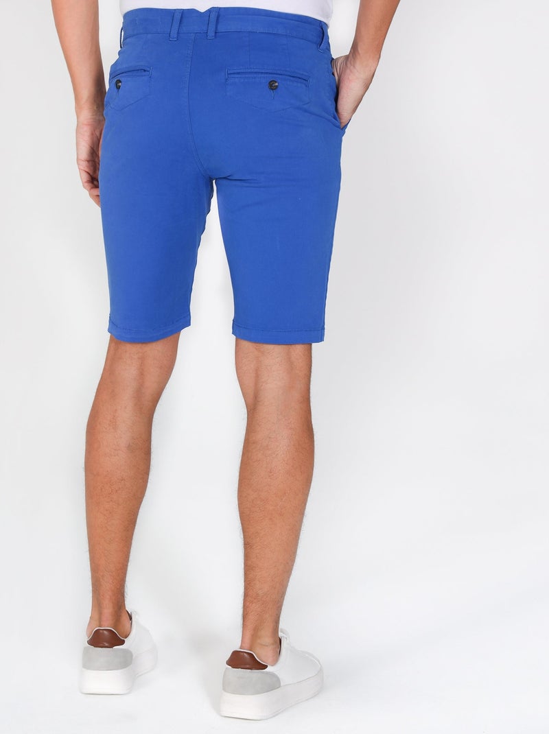 Gentleman Farmer - Short chino coupe regular en coton VLAD Bleu nuit - Kiabi