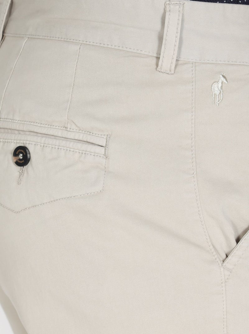 Gentleman Farmer - Short chino coupe regular en coton VLAD Gris clair - Kiabi