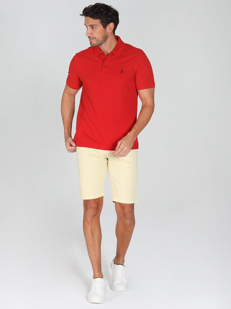 Gentleman Farmer - Short chino coupe regular en coton VLAD Jaune citron - Kiabi