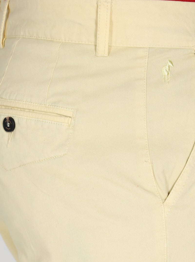 Gentleman Farmer - Short chino coupe regular en coton VLAD Jaune citron - Kiabi