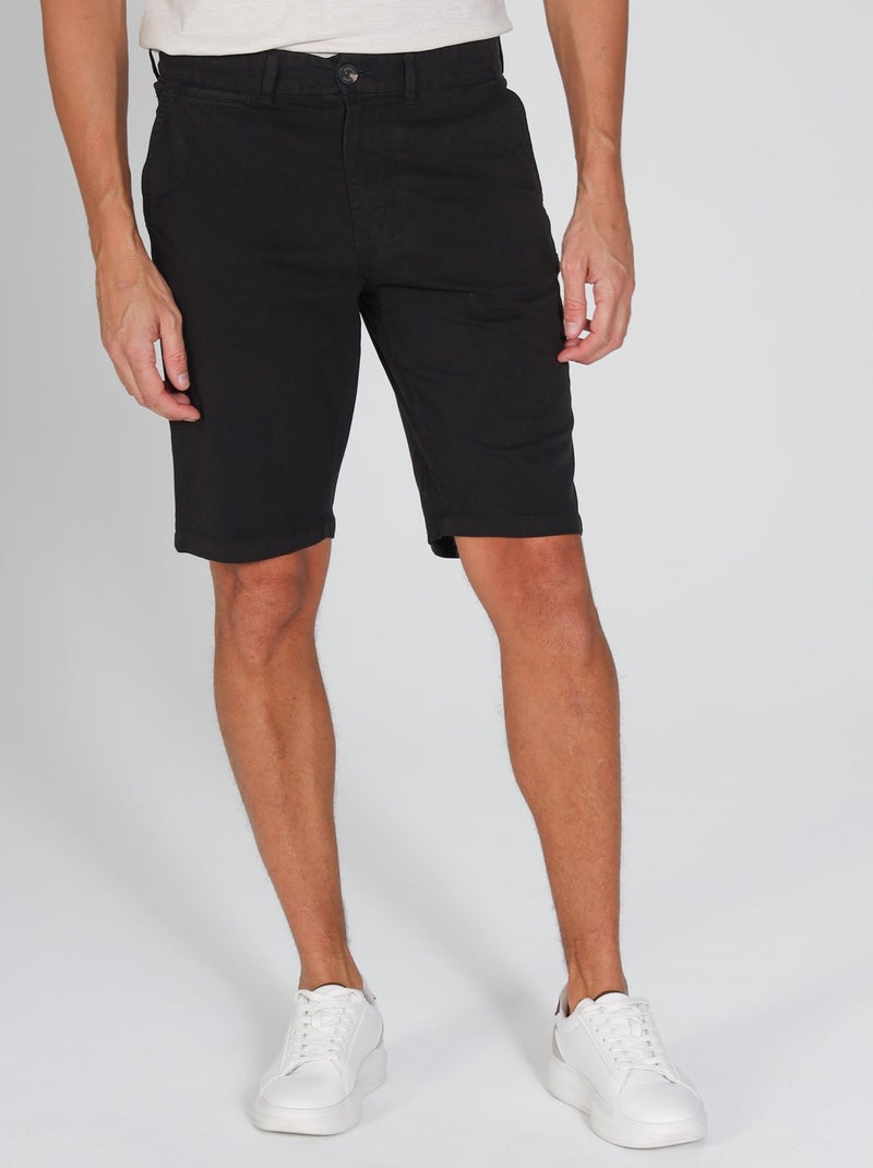 Gentleman Farmer - Short chino coupe regular en coton VLAD Noir - Kiabi