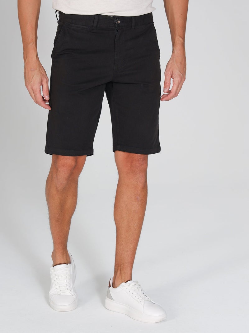 Gentleman Farmer - Short chino coupe regular en coton VLAD Noir - Kiabi