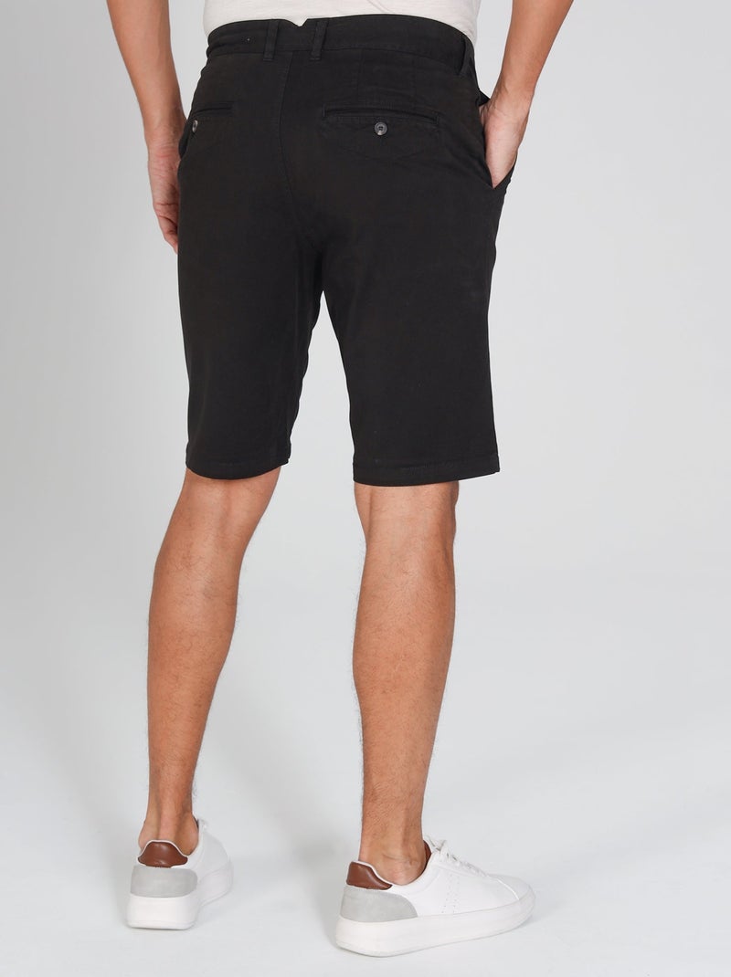 Gentleman Farmer - Short chino coupe regular en coton VLAD Noir - Kiabi