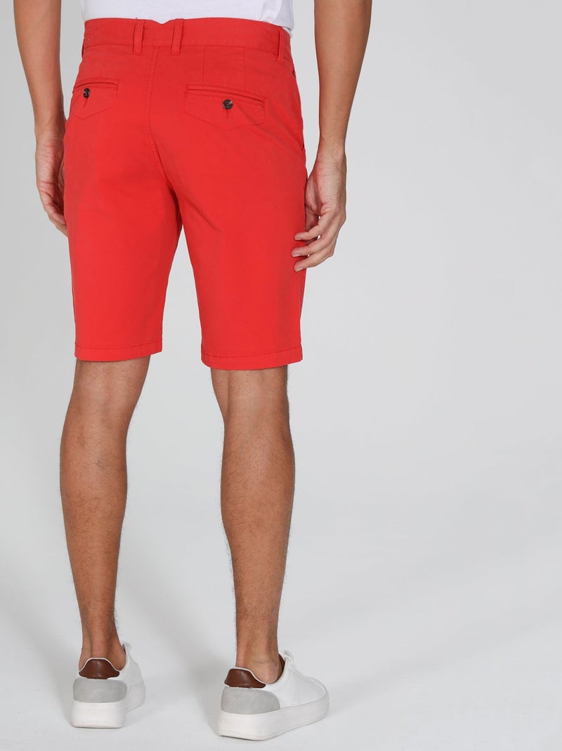 Gentleman Farmer - Short chino coupe regular en coton VLAD Rouge - Kiabi