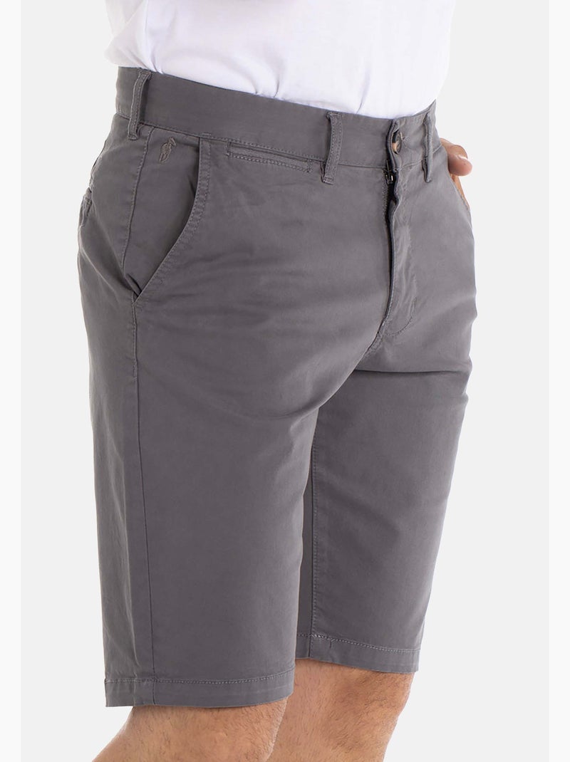 Gentleman Farmer - Short coupe regular en coton SAILOR Gris - Kiabi