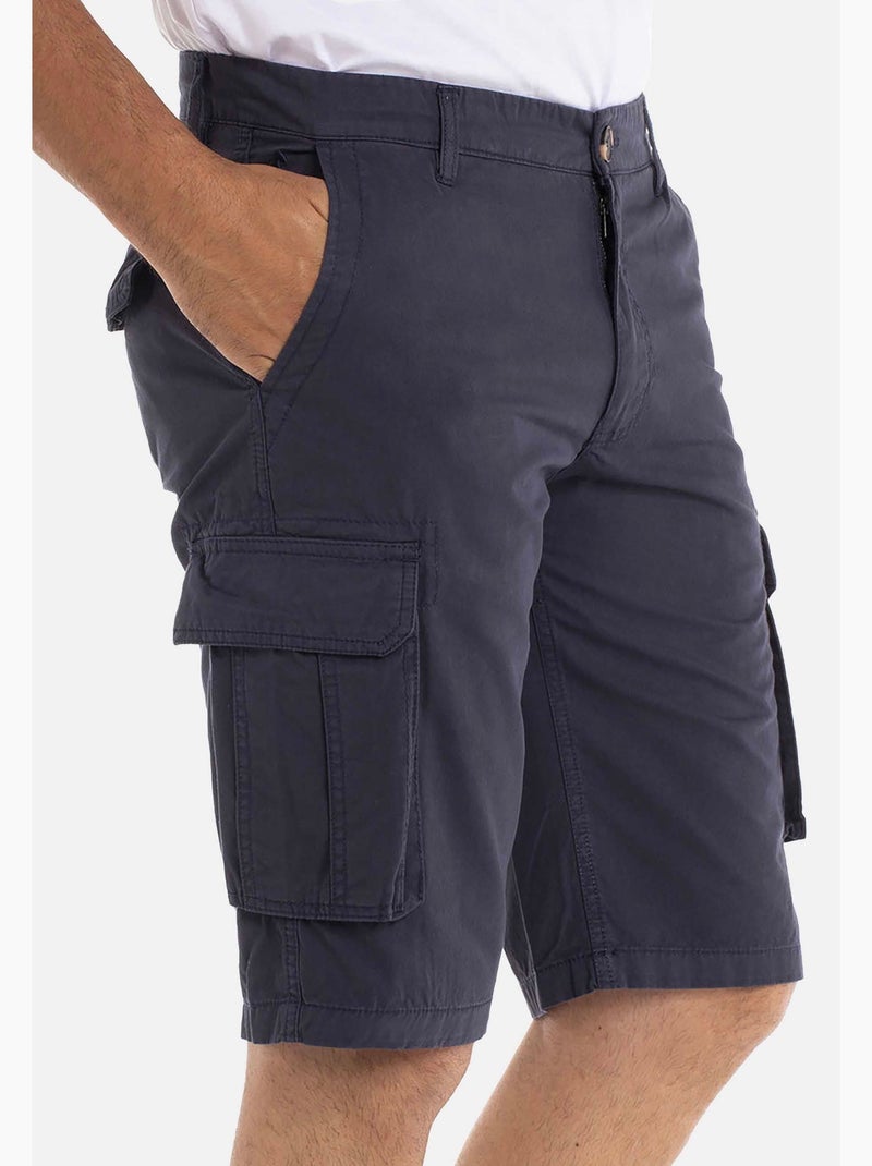 Gentleman Farmer - Short coupe regular en coton SALVA Bleu - Kiabi