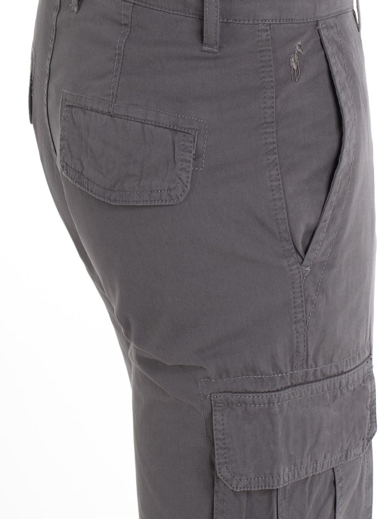 Gentleman Farmer - Short coupe regular en coton SALVA gris anthracite - Kiabi