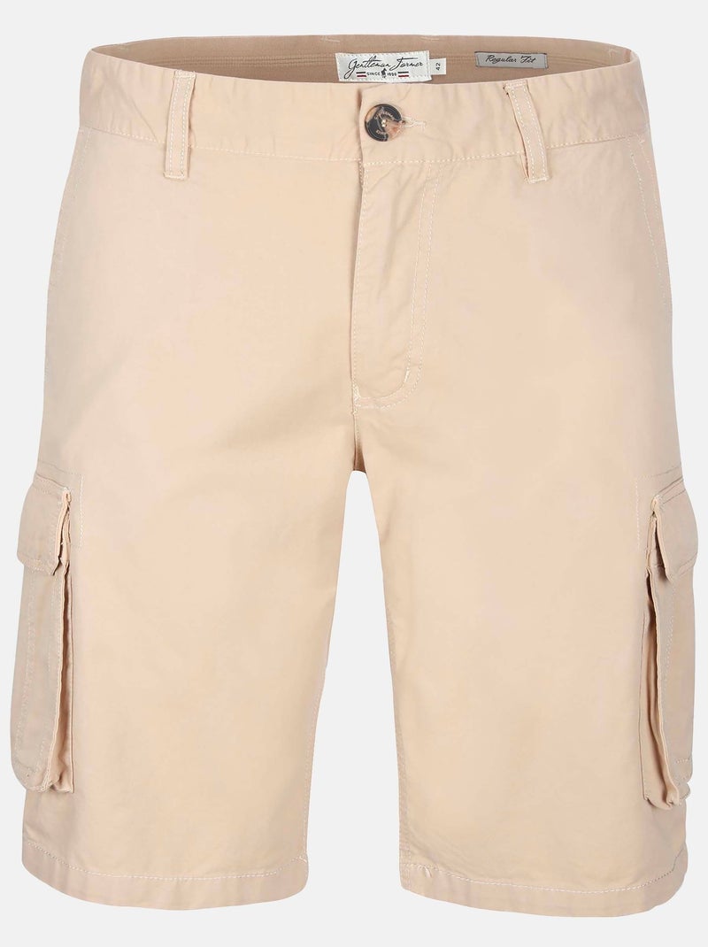 Gentleman Farmer - Short coupe regular en coton SAPA Beige - Kiabi