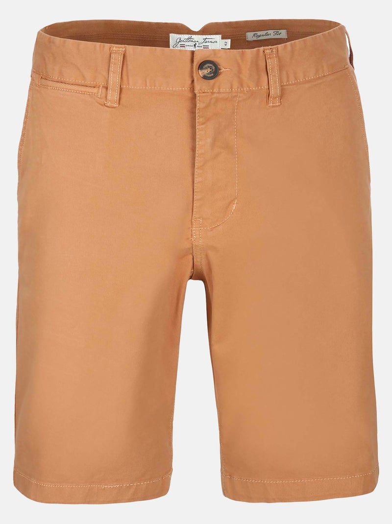 Gentleman Farmer - Short coupe regular en coton SOAN Marron - Kiabi