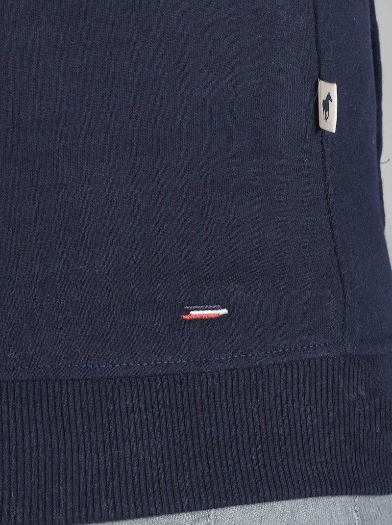 Gentleman Farmer - Sweat manches longues coton SAINT JUSTE Bleu marine - Kiabi