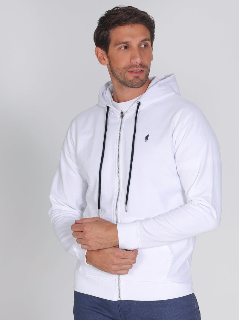 Gentleman Farmer - Sweat manches longues coton SAINT MARTIN Blanc - Kiabi