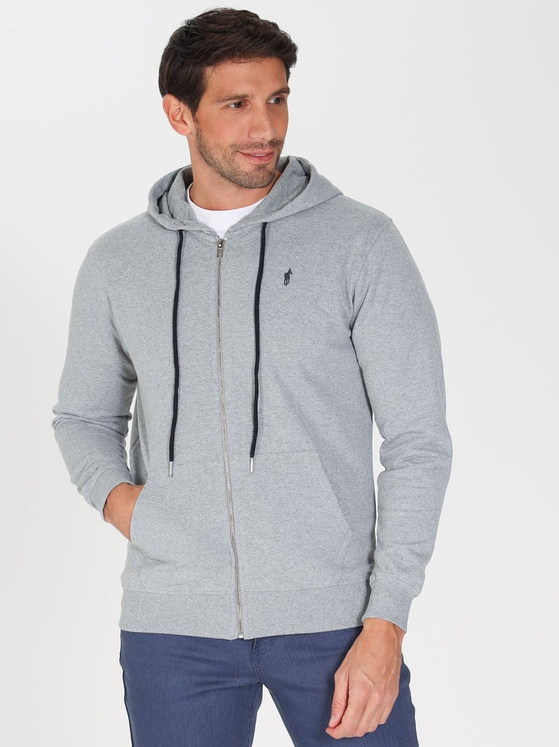 Gentleman Farmer - Sweat manches longues coton SAINT MARTIN Gris clair - Kiabi