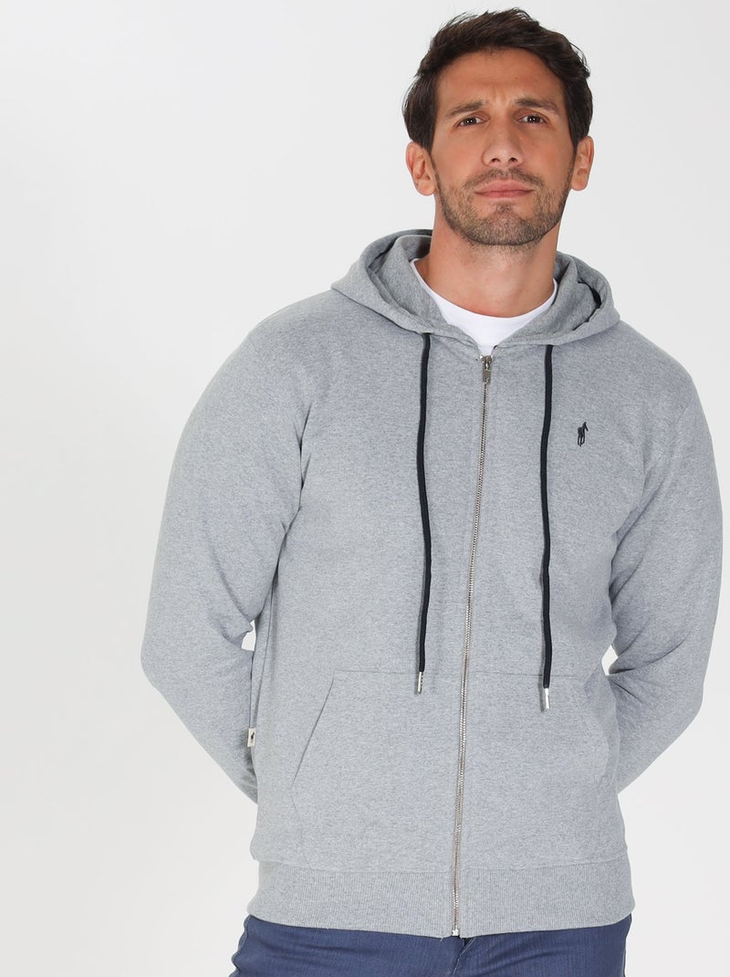Gentleman Farmer - Sweat manches longues coton SAINT MARTIN Gris clair - Kiabi