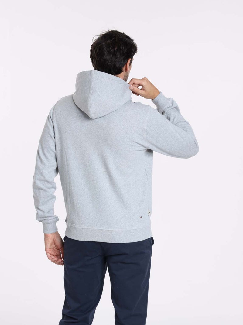 Gentleman Farmer - Sweat manches longues coton SALOU Gris chiné - Kiabi