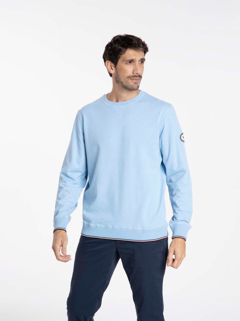 Gentleman Farmer - Sweat manches longues coton SARLAT Bleu ciel - Kiabi
