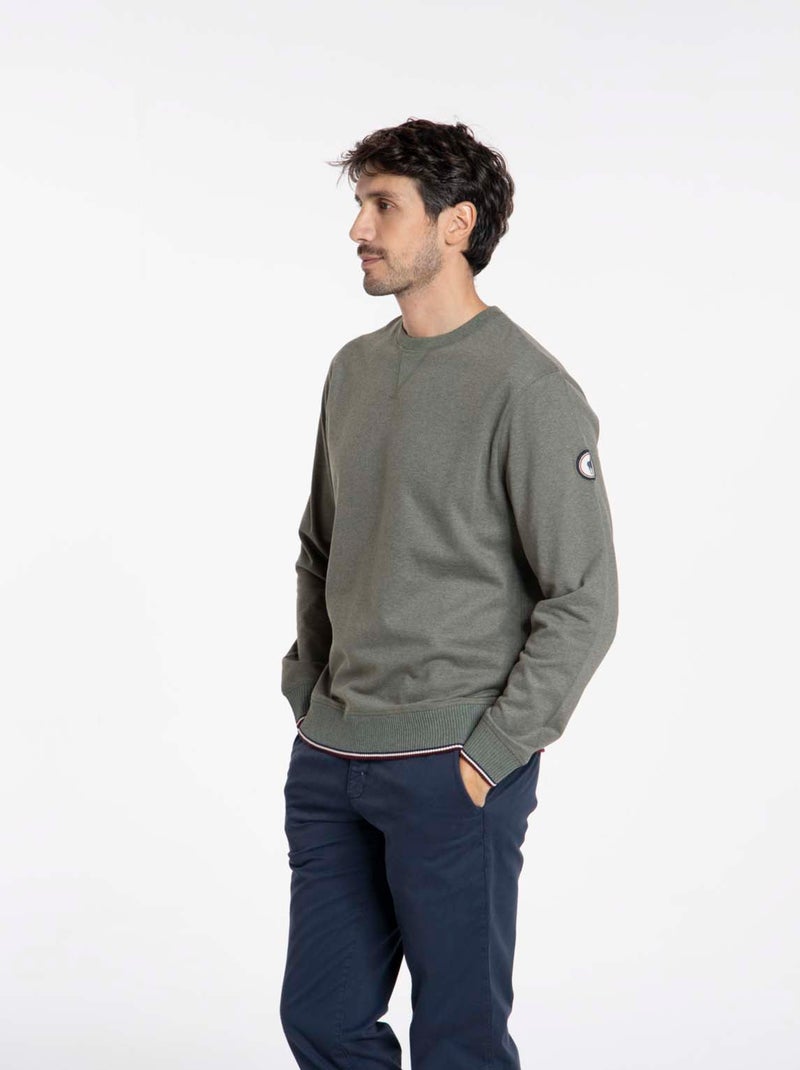 Gentleman Farmer - Sweat manches longues coton SARLAT Kaki - Kiabi