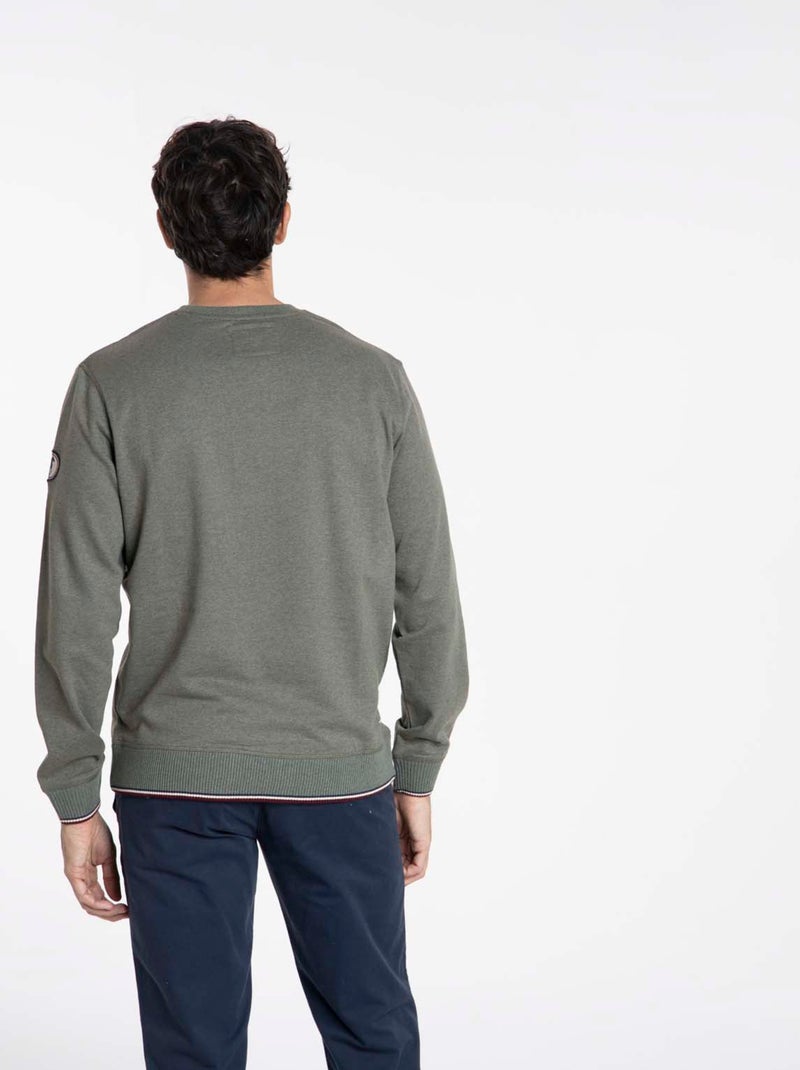 Gentleman Farmer - Sweat manches longues coton SARLAT Kaki - Kiabi