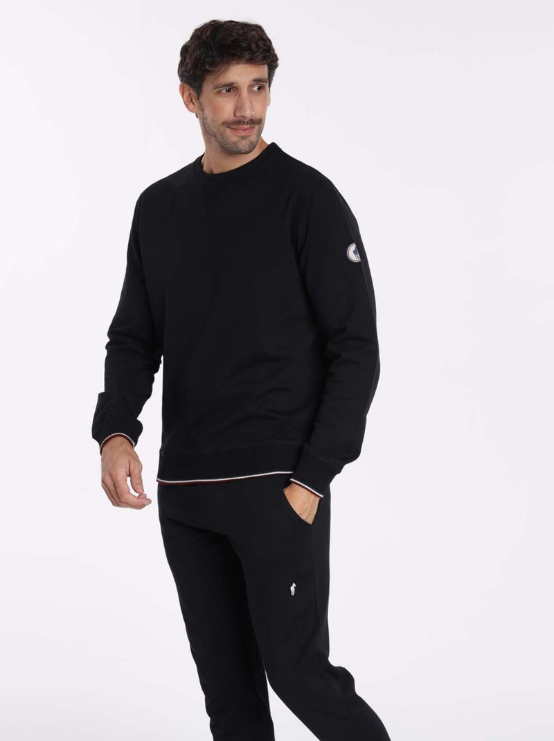 Gentleman Farmer - Sweat manches longues coton SARLAT Noir - Kiabi