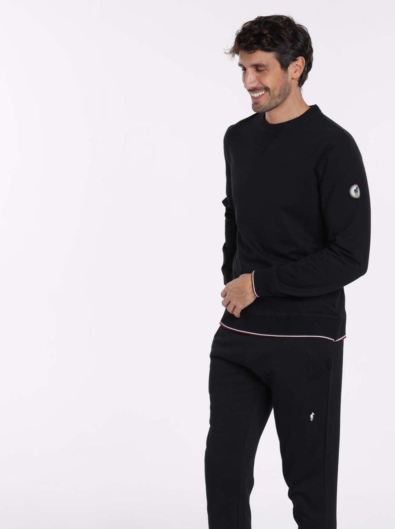 Gentleman Farmer - Sweat manches longues coton SARLAT Noir - Kiabi