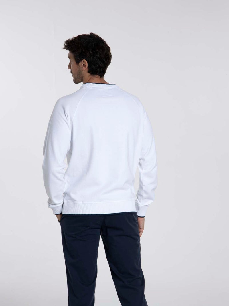 Gentleman Farmer - Sweat manches longues coton SENLIS Blanc - Kiabi