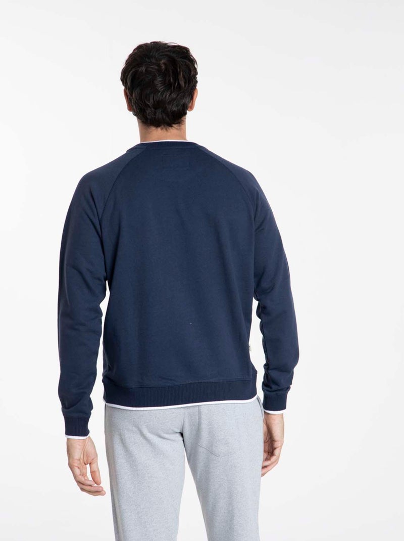 Gentleman Farmer - Sweat manches longues coton SENLIS Bleu marine - Kiabi