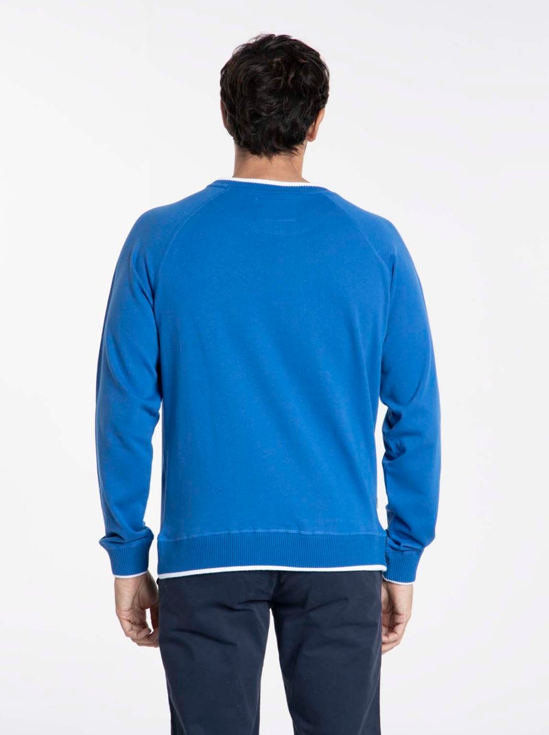 Gentleman Farmer - Sweat manches longues coton SENLIS Bleu roi - Kiabi
