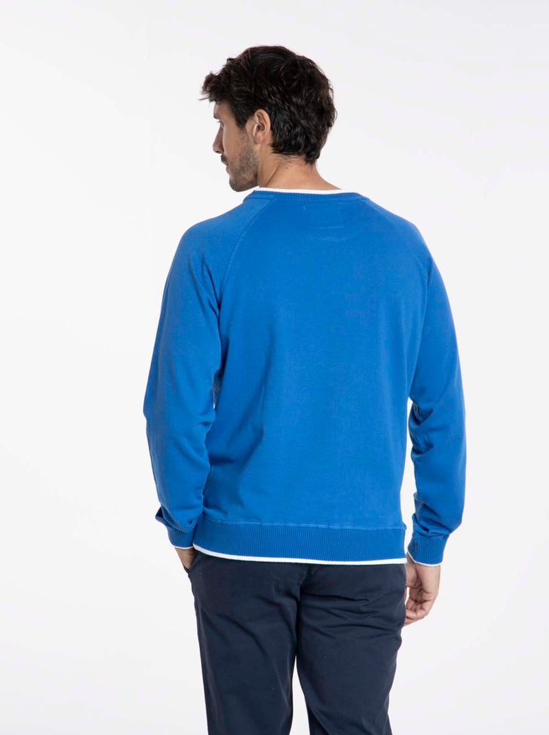 Gentleman Farmer - Sweat manches longues coton SENLIS Bleu roi - Kiabi