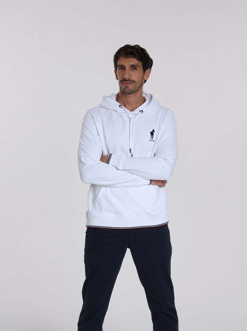 Gentleman Farmer - Sweat manches longues coton SEOUL Blanc - Kiabi