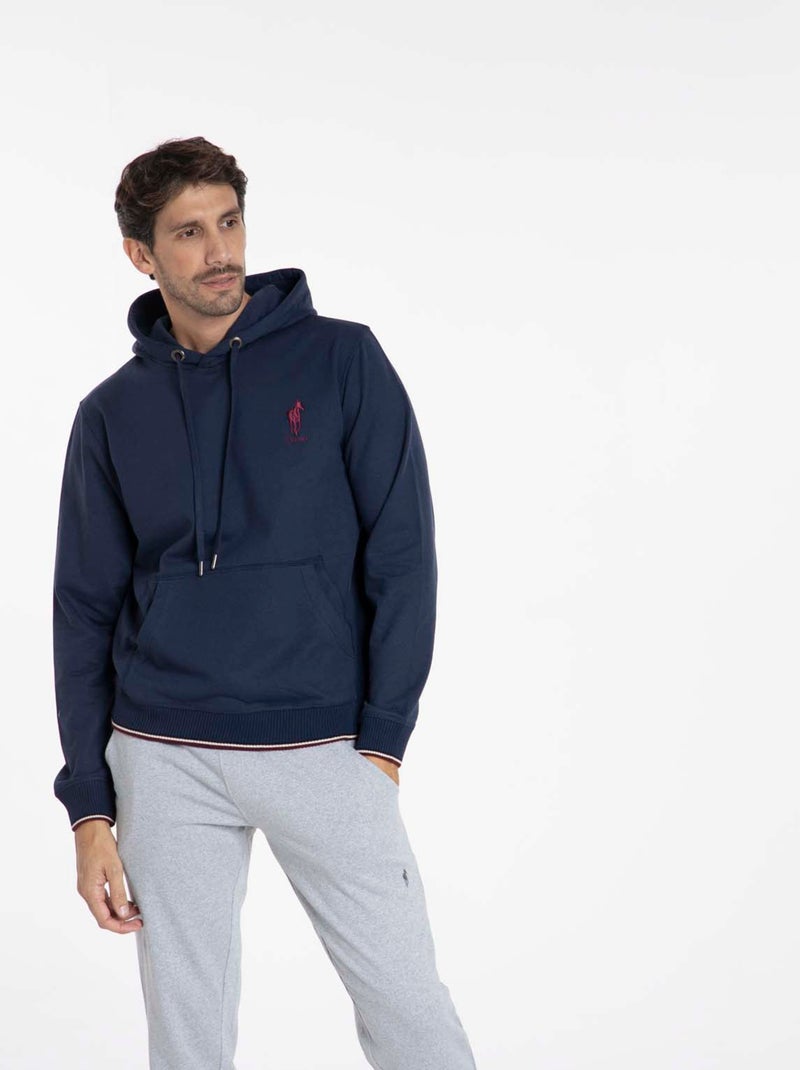 Gentleman Farmer - Sweat manches longues coton SEOUL Bleu marine - Kiabi