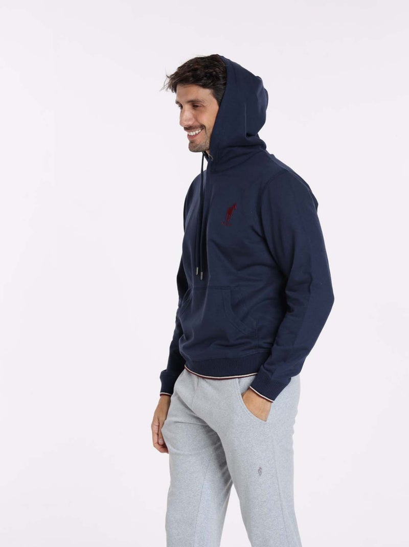 Gentleman Farmer - Sweat manches longues coton SEOUL Bleu marine - Kiabi