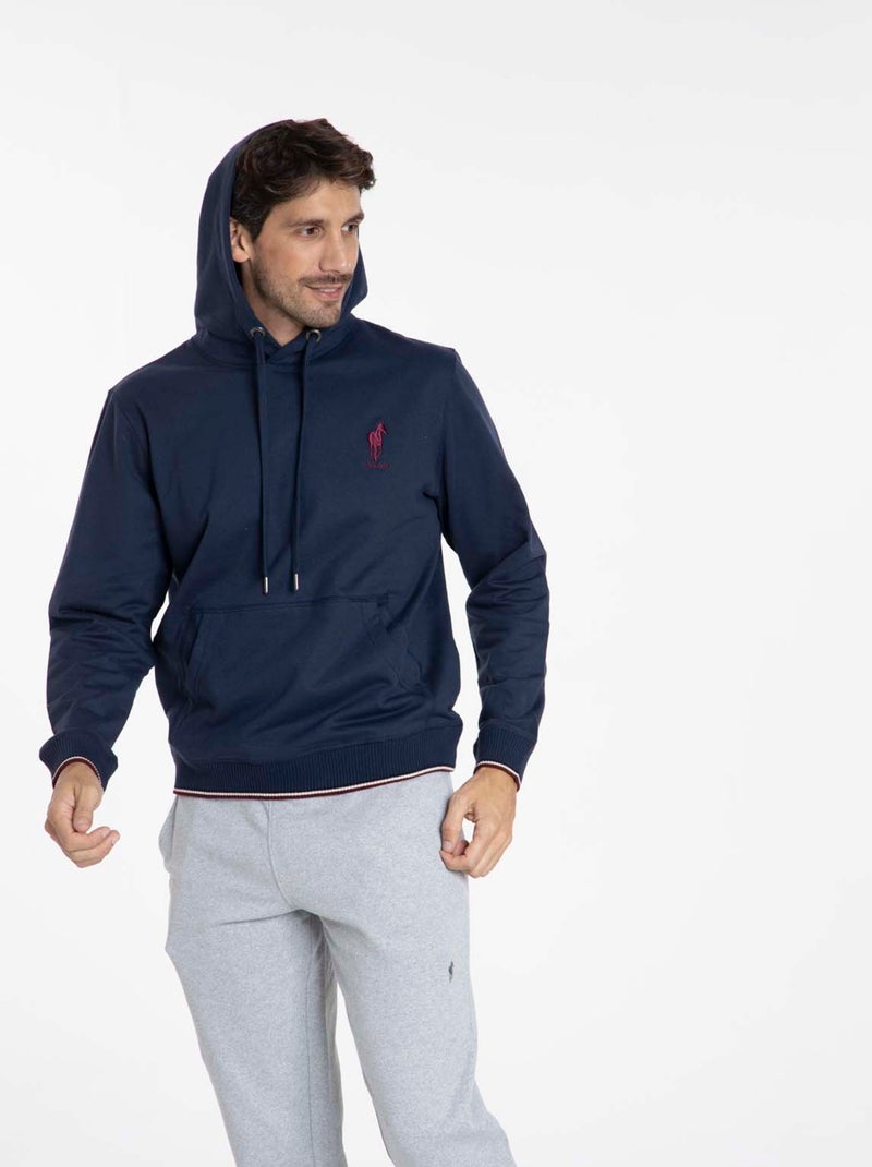 Gentleman Farmer - Sweat manches longues coton SEOUL Bleu marine - Kiabi