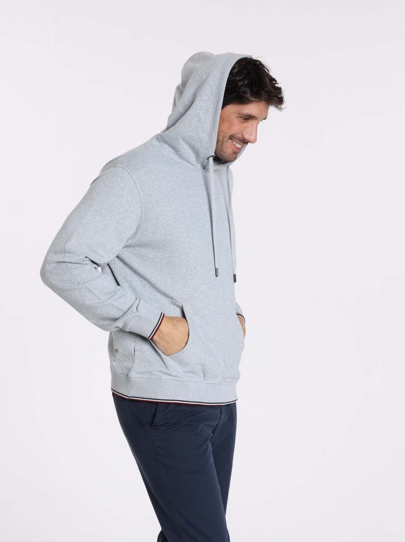Gentleman Farmer - Sweat manches longues coton SEOUL Gris chiné - Kiabi