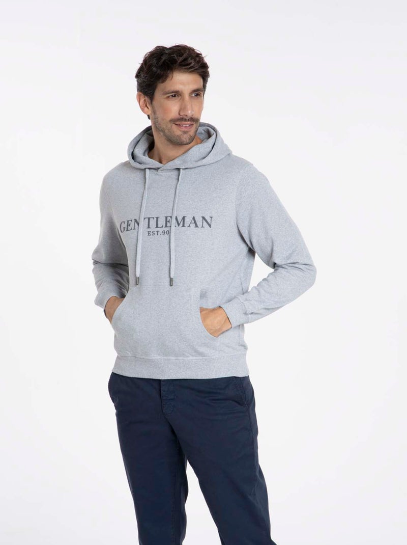 Gentleman Farmer - Sweat manches longues coton SIDNEY Gris chiné - Kiabi