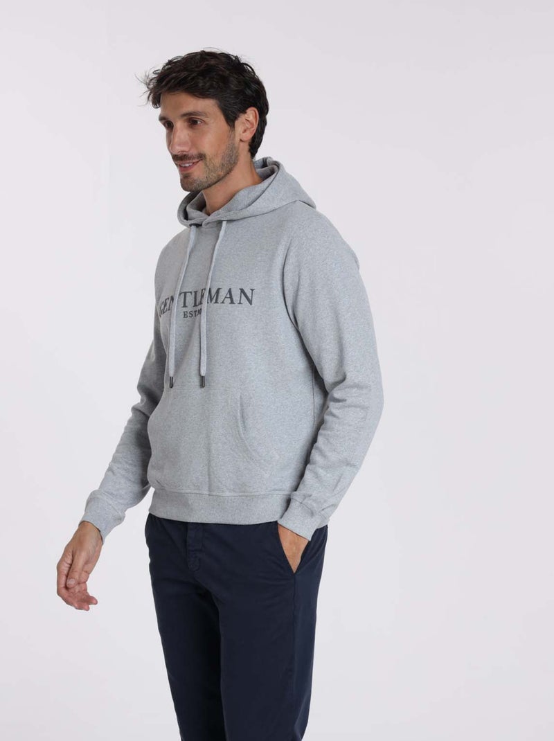 Gentleman Farmer - Sweat manches longues coton SIDNEY Gris chiné - Kiabi