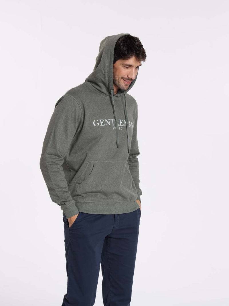 Gentleman Farmer - Sweat manches longues coton SIDNEY Kaki - Kiabi