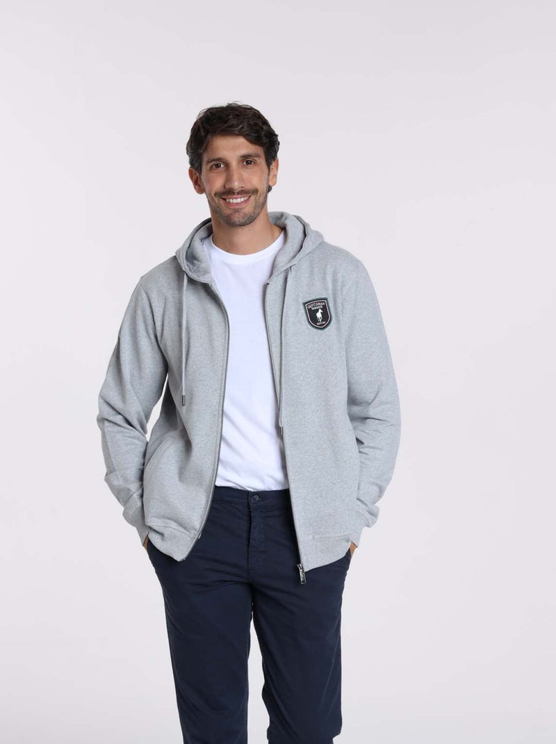 Gentleman Farmer - Sweat manches longues coton SOFIA Gris chiné - Kiabi