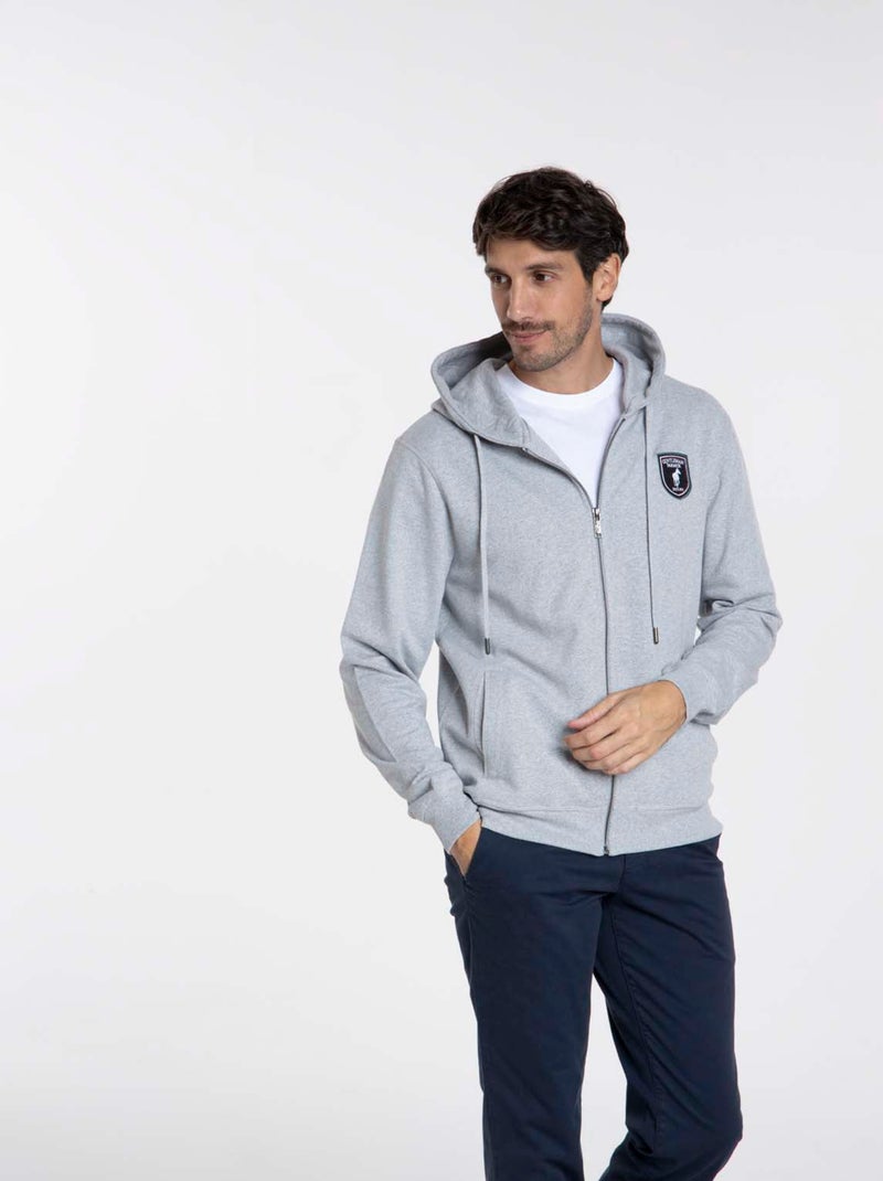 Gentleman Farmer - Sweat manches longues coton SOFIA Gris chiné - Kiabi