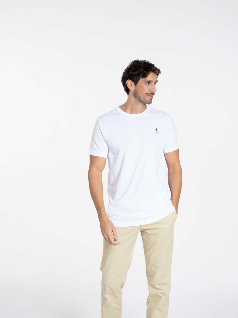 Gentleman Farmer - T-Shirt manches courtes coton TIBET Blanc - Kiabi