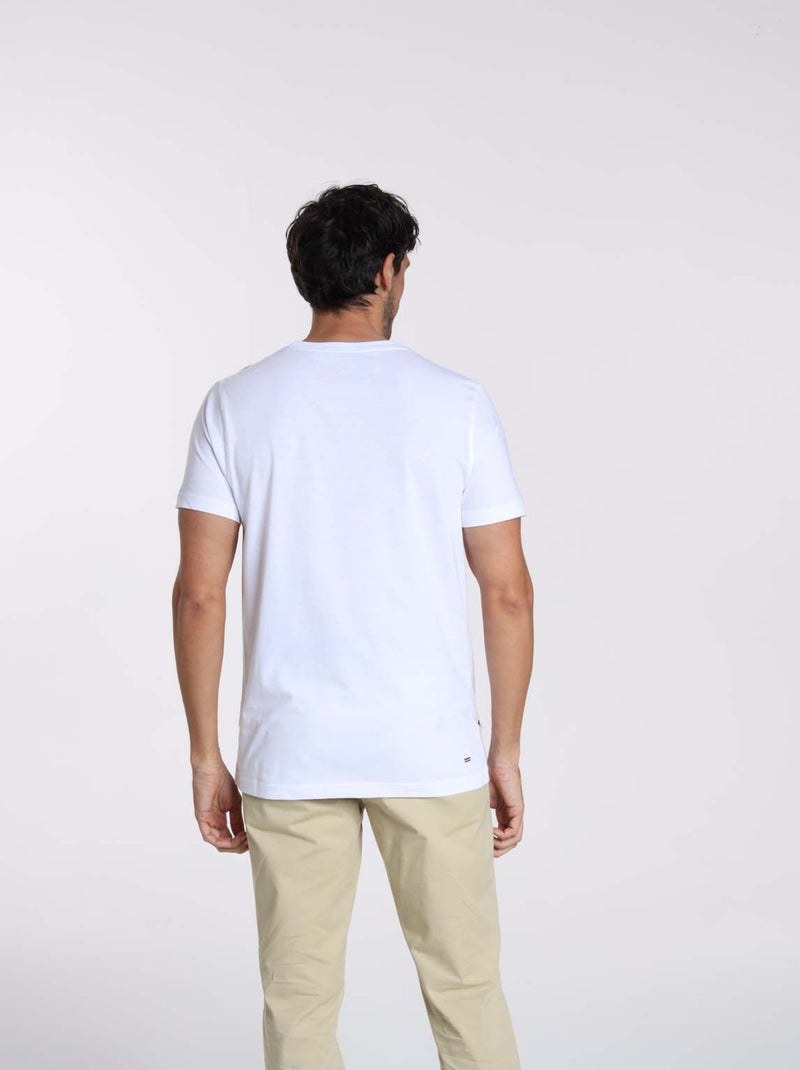 Gentleman Farmer - T-Shirt manches courtes coton TIBET Blanc - Kiabi