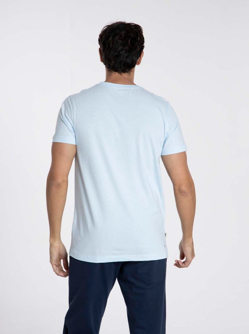 Gentleman Farmer - T-Shirt manches courtes coton TIBET Bleu ciel - Kiabi