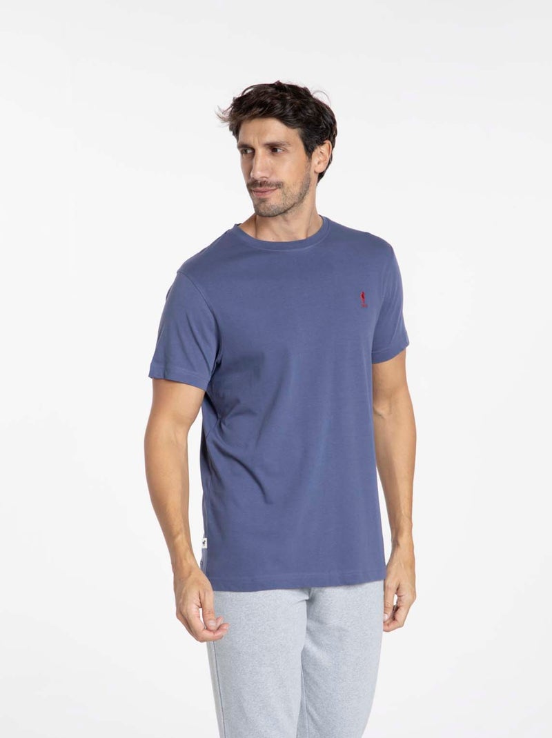 Gentleman Farmer - T-Shirt manches courtes coton TIBET Bleu - Kiabi
