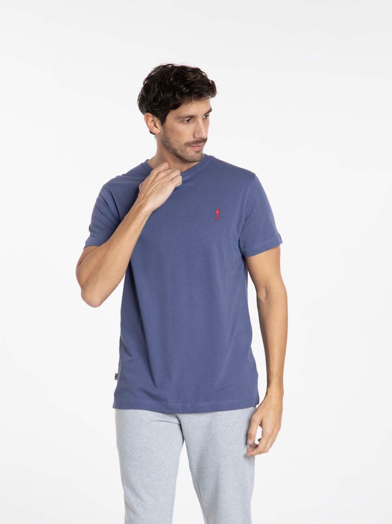 Gentleman Farmer - T-Shirt manches courtes coton TIBET Bleu - Kiabi