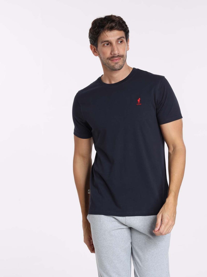 Gentleman Farmer - T-Shirt manches courtes coton TIBET Bleu marine - Kiabi