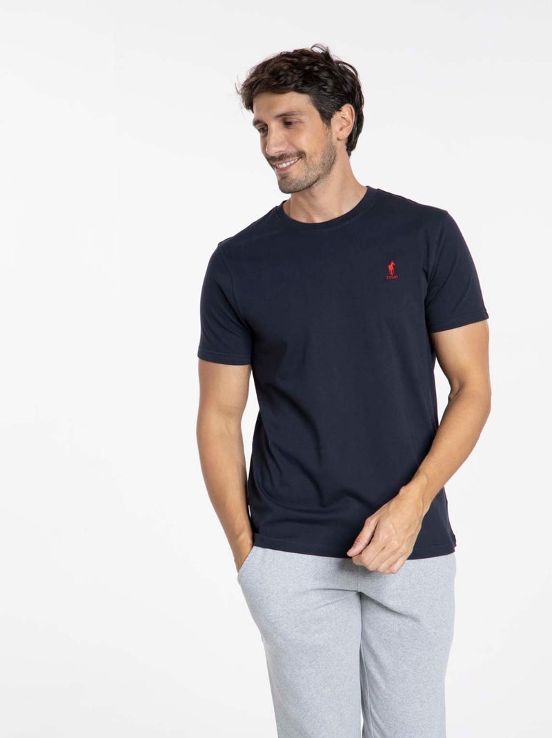 Gentleman Farmer - T-Shirt manches courtes coton TIBET Bleu marine - Kiabi