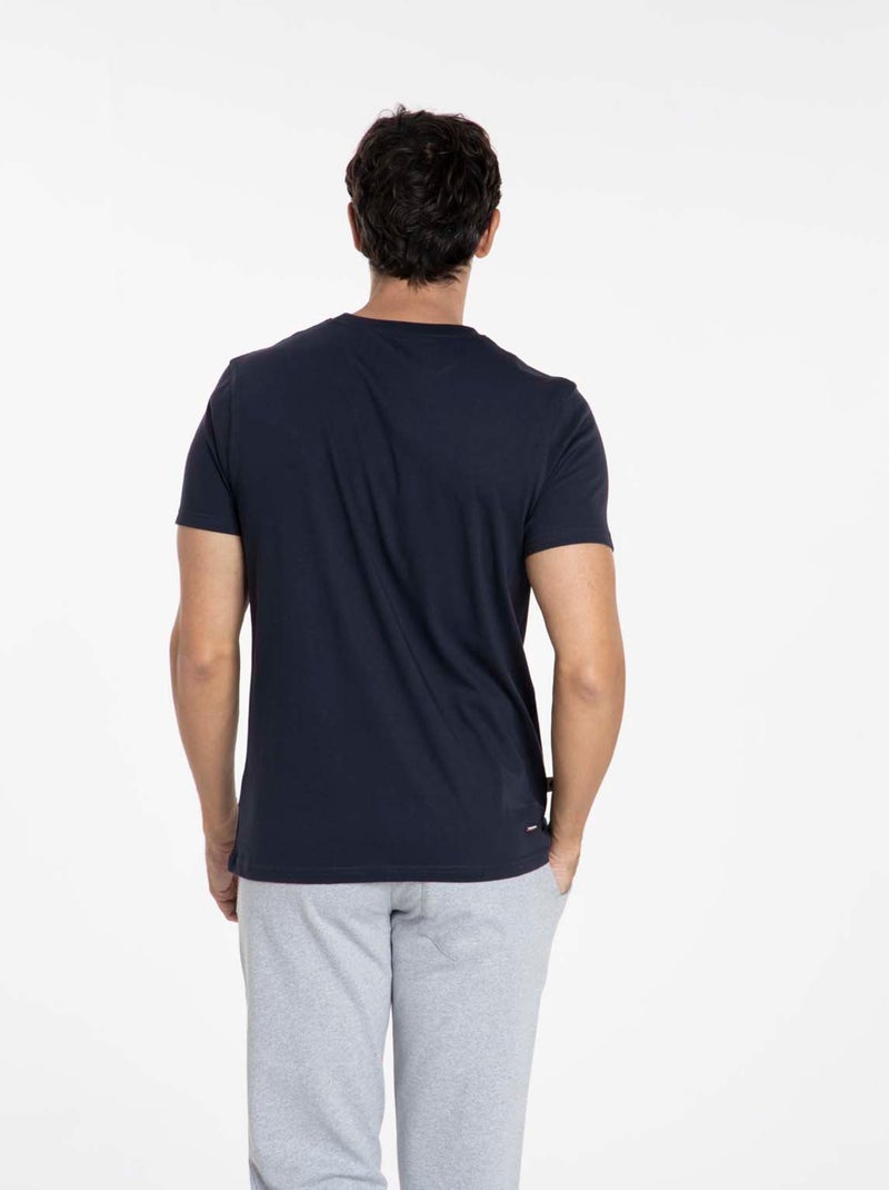Gentleman Farmer - T-Shirt manches courtes coton TIBET Bleu marine - Kiabi