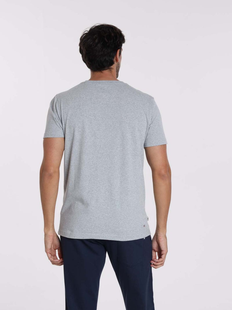 Gentleman Farmer - T-Shirt manches courtes coton TIBET Gris chiné - Kiabi