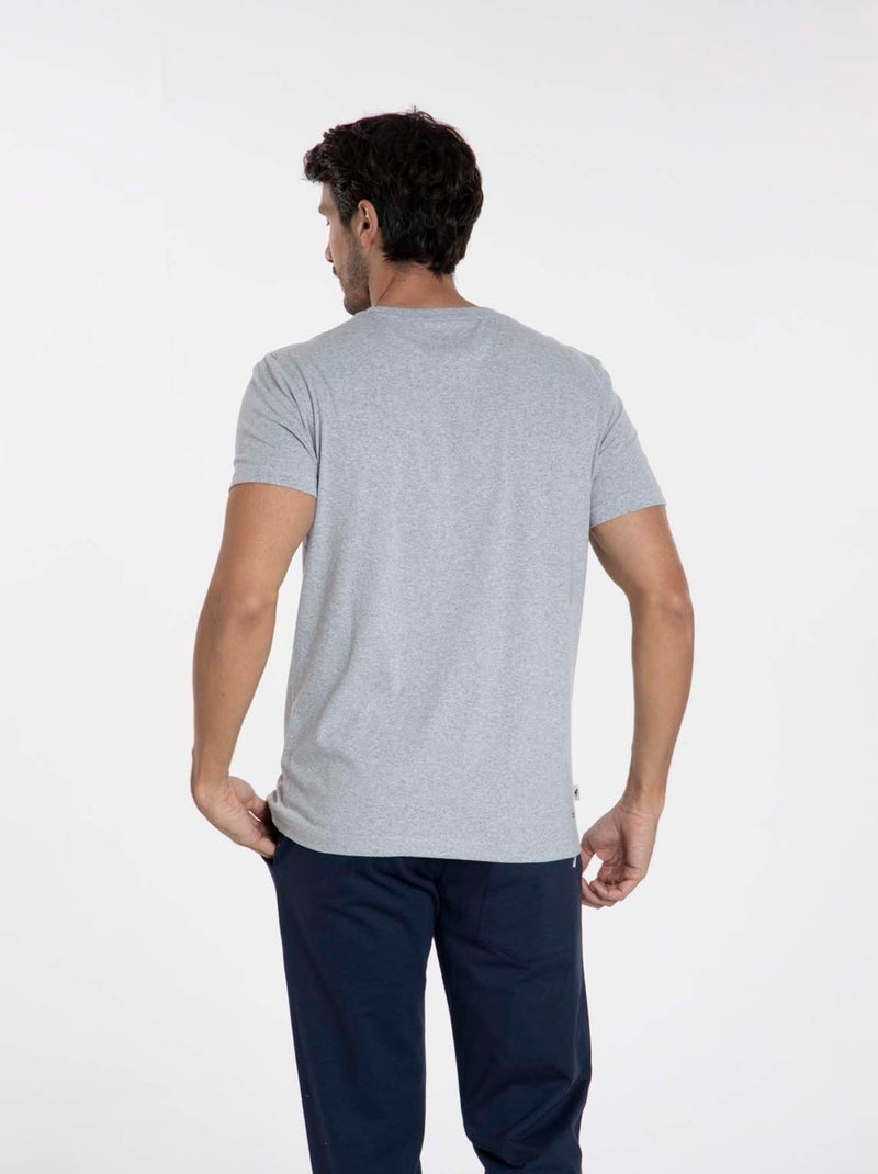 Gentleman Farmer - T-Shirt manches courtes coton TIBET Gris chiné - Kiabi