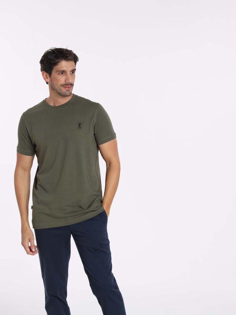 Gentleman Farmer - T-Shirt manches courtes coton TIBET Kaki - Kiabi