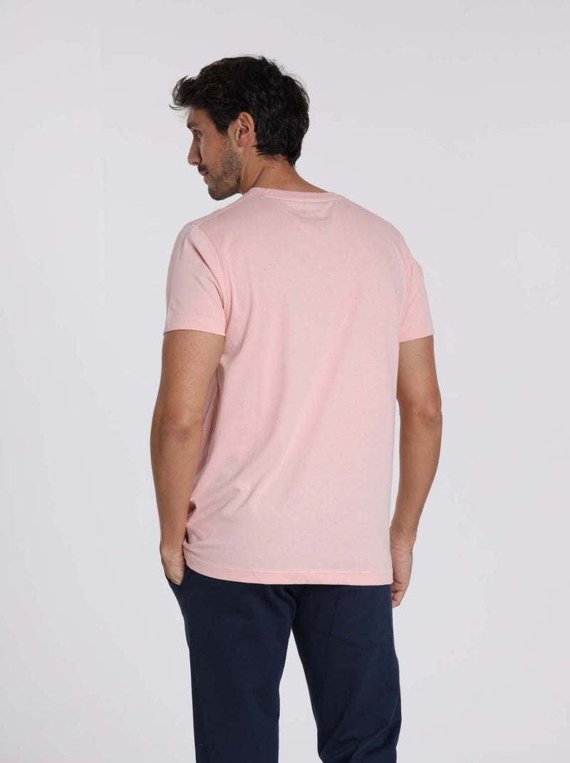 Gentleman Farmer - T-Shirt manches courtes coton TIBET Rose - Kiabi